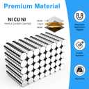 Small Magnets for Crafts, Caturledas 400 Pack 5x3mm Small Round Magnetic Rare Earth Neodymium Magnet, Silver