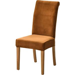 Velvet Chair Slipcovers for Dining Room Stretchy Super Soft Parson Chair Seat Covers Chair Protectors for Party Pet Protection (Set of 6, Camel)