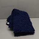 ACCUMTEK Striped Navy Blue Bathroom Rug Mat 48"x20" Ultra Soft, Non Slip Chenille Bath Rugs, Absorbent Plush Shaggy Bath Mats for Bathroom, Bedroom, Kitchen, Shower, Tub