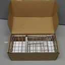 Cisily Sponge Holder for Kitchen Sink, Sink Caddy Organizer with High Brush Holder, Kitchen Countertop Organizers and Storage Essentials, Rustproof 304 Stainless Steel (Silver, 9.25)