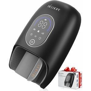 belhope Hand Massager with 9 Modes and 4 Heating Options for Hot and Cold Therapy Hand and Wrist Massager for Arthritis and Carpal Tunnel Relief, Hand Massager with Heat and Compression, Gift, Black