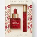 Sand + Fog JASMINE & CEDARWOOD  Eau de Parfum Oil Set, 1 fl oz Dropper and 0.33 fl oz Roller, JASMINE & CEDARWOOD