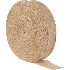 2 Inch x 54 Yards Natural Burlap Craft Ribbon Wrap Burlap Fabric Ribbon Roll, for Homemade DIY Projects Wedding Event Party Decoration