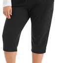 Just My Size Women's Sweatspants, French Terry Capris with Pockets, JMS Women's Capri Pocket Sweatpants (28, Black)