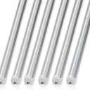 Barrina 8FT LED Shop Lights Fixture, T8 72W 10000lm 5000K, Daylight White, Clear Cover, V Shape,Tube Light, Hight Output, Bulbs for Garage, Warehouse, Plug and Play, 6 Packs
