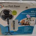 Comfort Zone Stand Fan, 16 inch Pedestal Fan for Bedroom, 3 Speed Floor Fan, 90 Degree Oscillation, Adjustable Height, Adjustable Tilt, Oscillating Air Circulator, Quiet Fan for Home or Office, Black