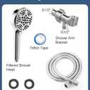 Filtered Shower Head with Handheld, BOWGER 6 Modes High Pressure Shower Heads with Power Wash Mode and Hard Water Filter, Detachable Hand Held Showerhead Set with Extra Long Hose, Chrome