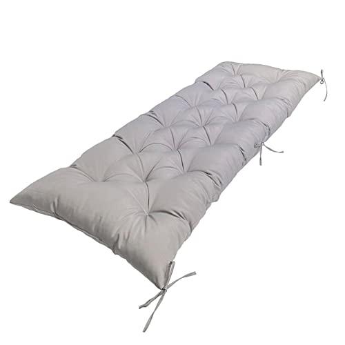 Waterproof Outdoor Bench Cushion, 60"x20", Swing Cushion Patio Furniture Cushions 3 Seater, for Garden Patio Furniture Lounger Bench (Light Grey, 60x20 in) Pack Of 2