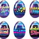 6 Pcs Easter Galaxy Slime Eggs Stress Relief Toys for Kids Boys Girls Easter Basket Stuffers Eggs Fillers Party Favors Gifts