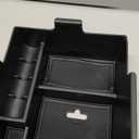 EDBETOS Center Console Organizer Compatible with Chevy Equinox Accessories 2018 2019 2020 2021 2022 2023 2024 Insert Tray Interior Secondary Armrest Storage Box ABS, Black