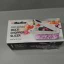 Mueller Pro-Series 10-in-1, 8 Blade Vegetable Chopper, Onion Mincer, Cutter, Dicer, Egg Slicer with Container, French Fry Cutter Potatoe Slicer, Home Essentials & Kitchen Gadgets, Salad Chopper (White Sand/Gray)