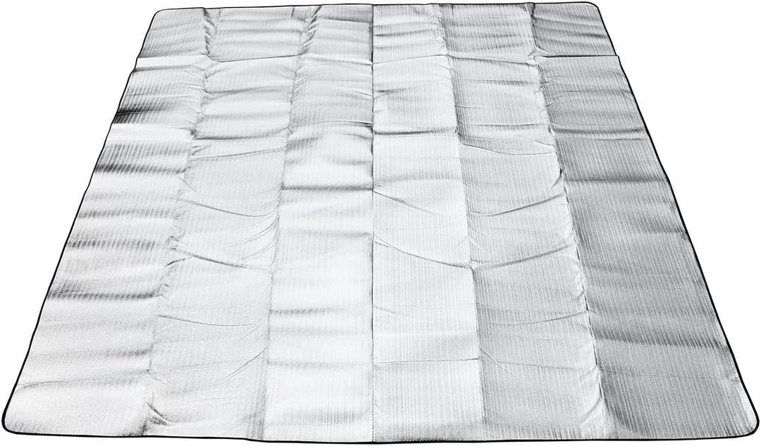 Wind Tour Outdoor Double-Sided Moisture-Proof Aluminum Foil Foam Pad Waterproof and Insulating Foil Mat Picnic Mat Camping Mat for Beach Tent and Camping (76.8*76.8")