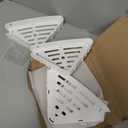 Sotfamily Plastic Shower Caddy Corner (for 90 Only), 4 Pack Adhesive Corner Shower Shelves for Bathroom Organizers and Storage, White