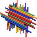 HILAZA 30 Pieces Rhythm Sticks for Kids Bulk, 12 Inch Wood Music Lummi Stick, 6 Colors (Multicolour)