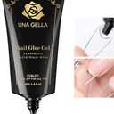 UNA GELLA Gel Nail Glue, Solid Nails Gl ue Gel 40ml Lamp Curing Needed Soak Off G LUE Strong Nail G LUE G el for Acrylic Fake Nails Tips Extension Press On Nails for Gelly Tips