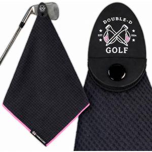 Double-D Golf Magnetic Golf Towel Supporting Breast Cancer Research