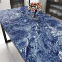 Blue Marble Peel and Stick Wallpaper Waterproof Sapphire Blue Marble Contact Paper for Countertops Self Adhesive Matte Countertop Covers Peel and Stick for Bathroom Cabinets Desk 17.7"x120"