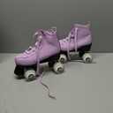 Roller Skates for Women and Men Cowhide High-Top Shoes Classic Double-Row Roller Skate Four-Wheel Roller Skates for Men Girls Unisex (32=US:3, Purple Flash)