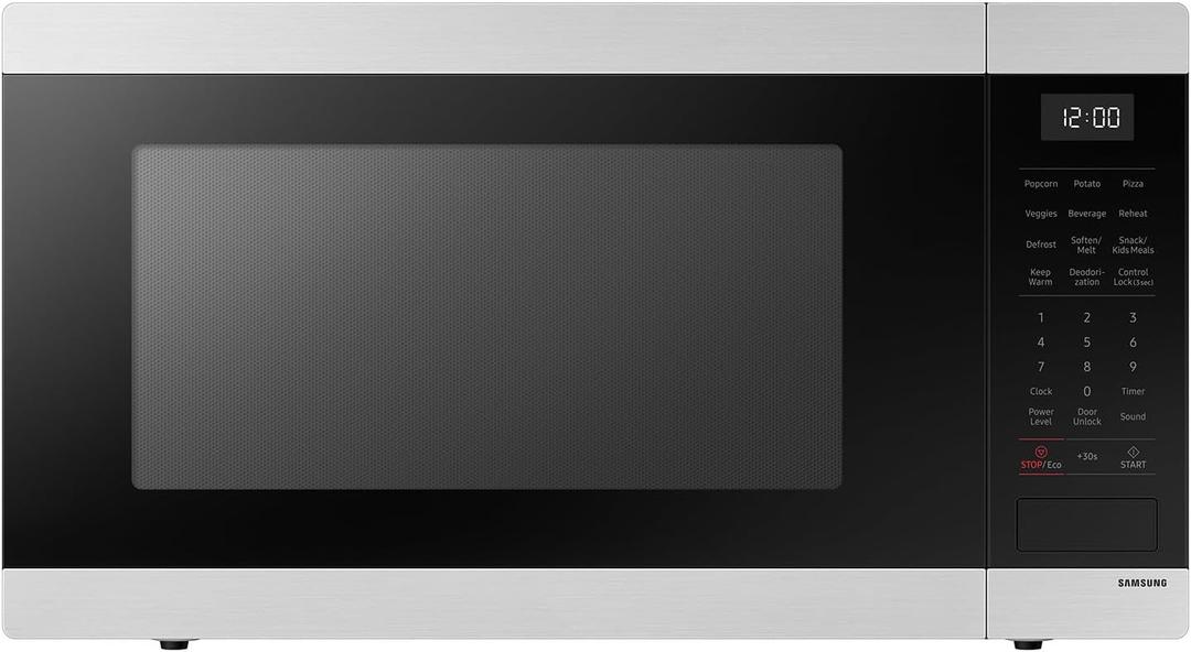 SAMSUNG 1.9 cu. ft. Countertop Microwave with Sensor Cooking, Stainless Steel, MS19DG8500SRAA SAMSUNG 1.9 cu. ft. Countertop Microwave with Sensor Cooking, Stainless Steel, MS19DG8500SRAA