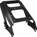 Detachable Two Up Tour Trunk Mounting 09-13 2-Up Tour Trunk Mounting Rack Compatible Harley Davidson Touring Street Glide Road King Road Glide Electra Glide (2009-2013 Rack Black)