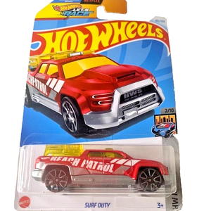 Pack Of 3 Hot Wheels Cars (Baja Bison T5, Surf Duty, HW Braille Racer)
