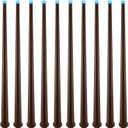 MIAHART 10 Pcs Magic Light up Wands Illuminating Wizard Wands Sound Toy Witch Wands for Halloween Cosplay Masquerade Party Costume Accessory (Brown)
