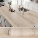 VEELIKE Bleached Oak Wood Contact Paper Wood Peel and Stick Countertops