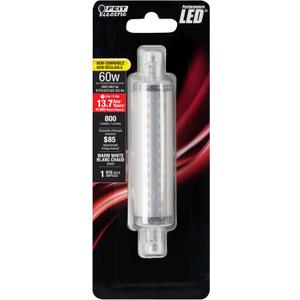 Feit Electric BPJ118/LED Feit 60W Equivalent R7S Warm White Non-Dimmable LED Light Bulb, Clear, J-Type