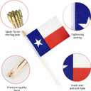 Texas State Flag Mini Small Handheld Stick Flags 4x6 Inch 12 Pack