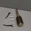 AIMIKE Round Brush for Blow Out, Medium Round Hair Brush Nano Thermal Ceramic & Ionic Tech, for Blow Drying & Styling, Curling and Shine - 2.9 inch Barrel w/Boar Bristles