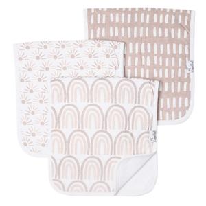 Copper Pearl Baby Burp Cloth Large 21''x10'' Size Premium Absorbent Triple Layer 3-Pack Gift Set Bliss