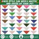Aliceset 240 Pcs Christmas Dog Bandana Bulks Red Green Xmas Tree Santa Hat Snowflake Patterns Dog Kerchief Set Bibs Triangle Pet Scarf Soft Gifts Cat Costume Accessories for Small and Medium Puppy