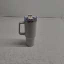 AmPm 
Insulated Tumbler 40oz - Travel Coffee Mug with Handle Straw Lid Water Bottle | Stainless Steel Double Wall Cup for Hot & Cold Drinks - Reusable and Leakproof (White)