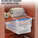 Underwear Drawer Organizer for Closet, Hanging Pull-Out Bra Sock Lingerie Storage Basket - Double-Layer Mesh Undergarment Organizer, Multifunctional Space-Saving Wardrobe Organizer for Bedroom