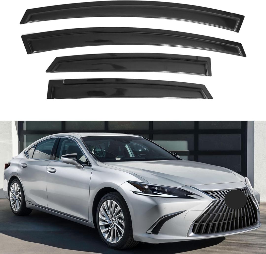 IG Window Visors Fit for 2019-2025 Lexus ES300h ES350, Out-Channel Rain Guards Vent Wind Deflectors 4PC, Car Accessories for 2019-2025 Lexus ES Series