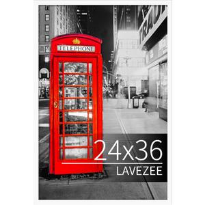 Lavezee 24x36 Poster Frame for Artwork, Puzzles and Photos, White Picture Frame Display 24 x 36 Inch Photo Picture Frame for Wall