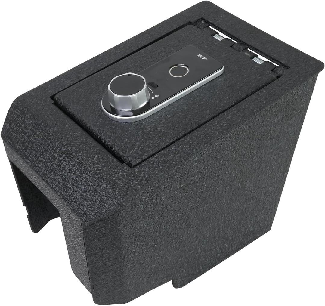 Center Console Safe Vault - KEREN Console Safe Box Compatible with BMW X3 2018-2024, for BMW X4 2018-2025 with Fingerprint Lock