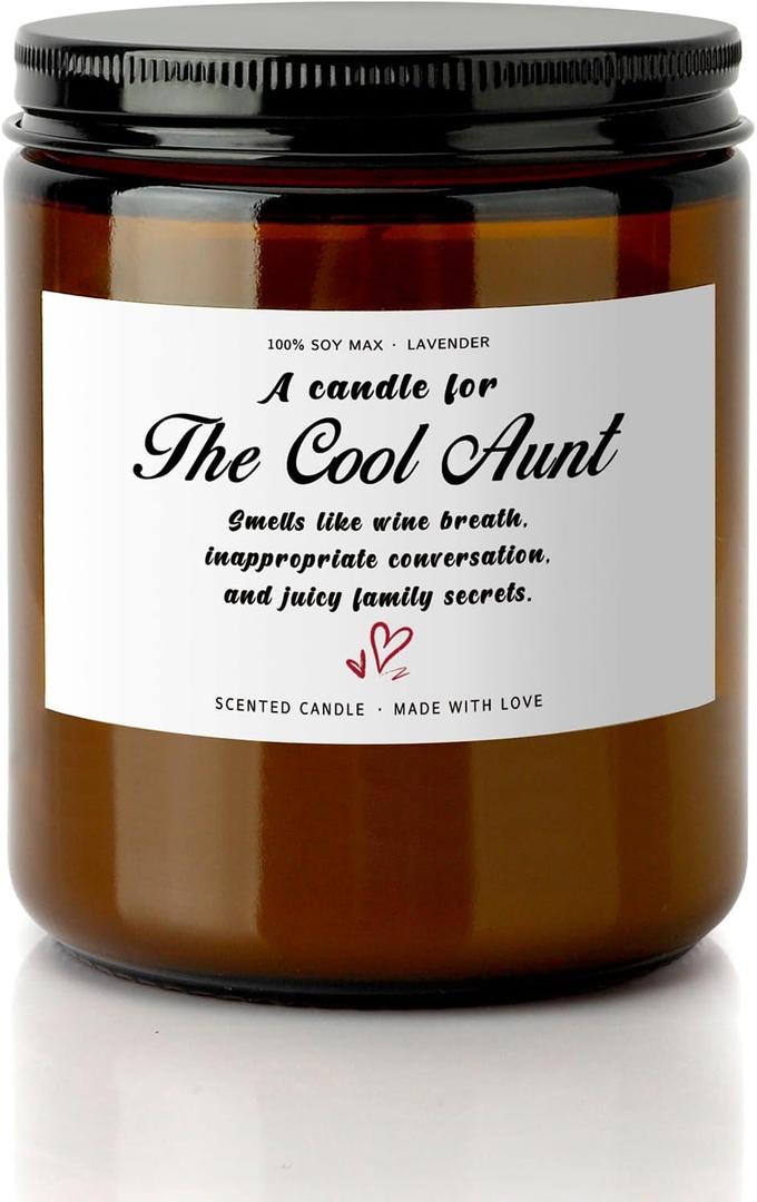 2 x Valentines Day Gifts for Aunt Mother's Day Gifts Scented Candles Christmas Gift for Women Aunt Birthday Gift Auntie Presents Ideas Women Personalized Presents Funny Present Best Auntie (200g)