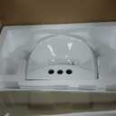 Small Bathroom Pedestal Sink White With Overflow Centerset Faucet Holes Grade A Vitreous China 33 Inch Tall x 16 Inch Wide x 14 Inch Projection Space Saving Ondine Design Renovator's Supply