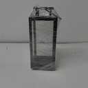 12" Decorative Candle Lantern Light with Outdoor Garden Flameless Candle Black GHA1