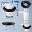 2pcs Fuel Tank Vent Valve Gas Tank Vent Valve with Grommet Seal Kit