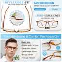 MARE AZZURO Large Reading Glasses Men Flexible Square Readers 1.0 1.25 1.5 1.75 2.0 2.25 2.5 2.75 3.0 3.5 4.0 5.0 6.0 (Grey)