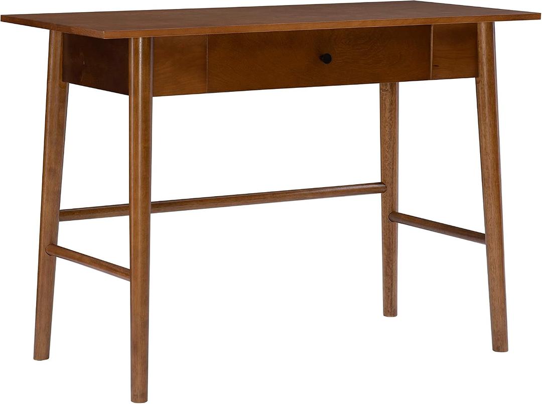 Melissa Mid Century Walnut Desk by Linon, 42"w X 19"d X 30"h