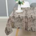 Majestic Giftware Jacquard Tablecloths for Rectangle Tables (TARPW-5472) | Aruba - Pewter Elegant Design Dining Table Cover | Decorative Soft & Washable Tablecloth for Home, Kitchen & Dining (54X72)
