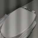 Mayfair Linden Slow Close Toilet Seat, Non Slip Heavy Duty Wood, Easy Install, Elongated, White