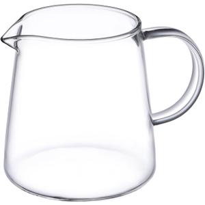 Small Glass Pitcher 8.5 oz, Glass Creamer with Spout, Clear Borosilicate Milk Pitcher for Coffee Bar and Tea, Microwave and Dishwasher Safe Mini Cream Server
