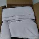 NICETOWN 100% Blackout Window Curtain Panels, Cold and Full Light Blocking Drapes with Black Liner for Nursery, 84 inches Drop Thermal Insulated Draperies (White, 2 Pieces, 52 Wide Each Panel)