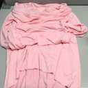 Glampunch Off Shoulders Maternity Dress Long Sleeve Ruched Maternity Gown Baby Shower Photography Pregnant Dress (Pink, S)