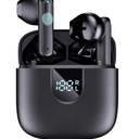 Wireless Earbuds Bluetooth 5.3 Headphones, Stereo Ear Buds with LED Display Charging Case, Hi-Fi Sound in-Ear Earphones with Mic for Phone Tablet Laptop,Sports & Daily Use (Black), Pack of 2