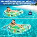 2 Pack Pool Floats Adult, 72"X42" Ultra Size with Headrest, Cooling Holes, Giant Pool Mats, Multi-Purpose Inflatable Pool Float Lounger for Pool Party, Beach, Lake, River, Sea, Outdoor